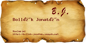 Bollók Jonatán névjegykártya